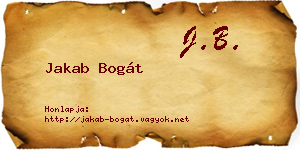 Jakab Bogát névjegykártya